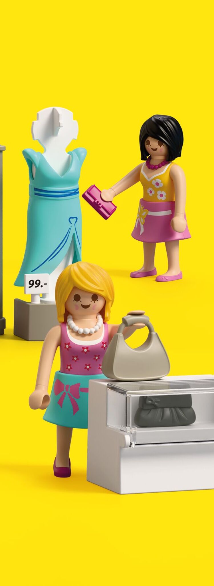 Playmobil Trendy Fashion Boutique 72081 my Life fashion shop playset with two figures, display cabinet, changing screen and accessories