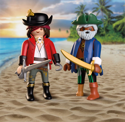 PLAYMOBIL Play Egg Pirates 72100 portable pirate playset with two pirate figures, cannon, treasure chest and reusable egg