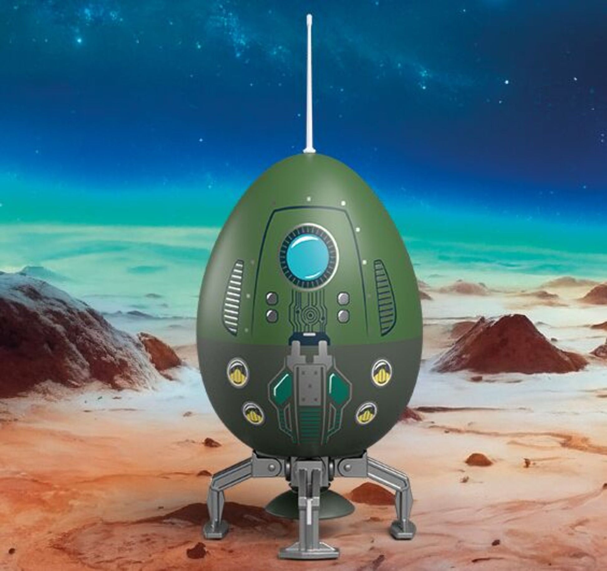 PLAYMOBIL Play Egg Outer Space 72103 portable playset with astronaut, alien, crystals and reusable egg
