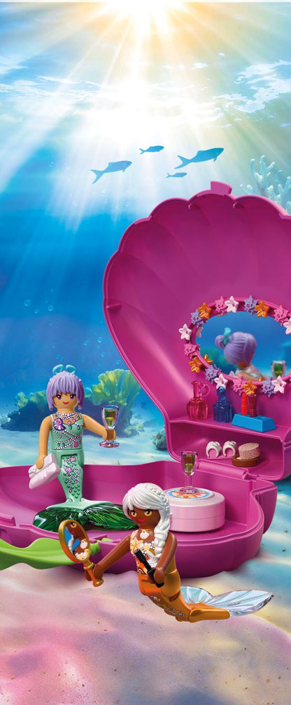 PLAYMOBIL Mermaid Shell Bag portable playset with two mermaid figures and accessories