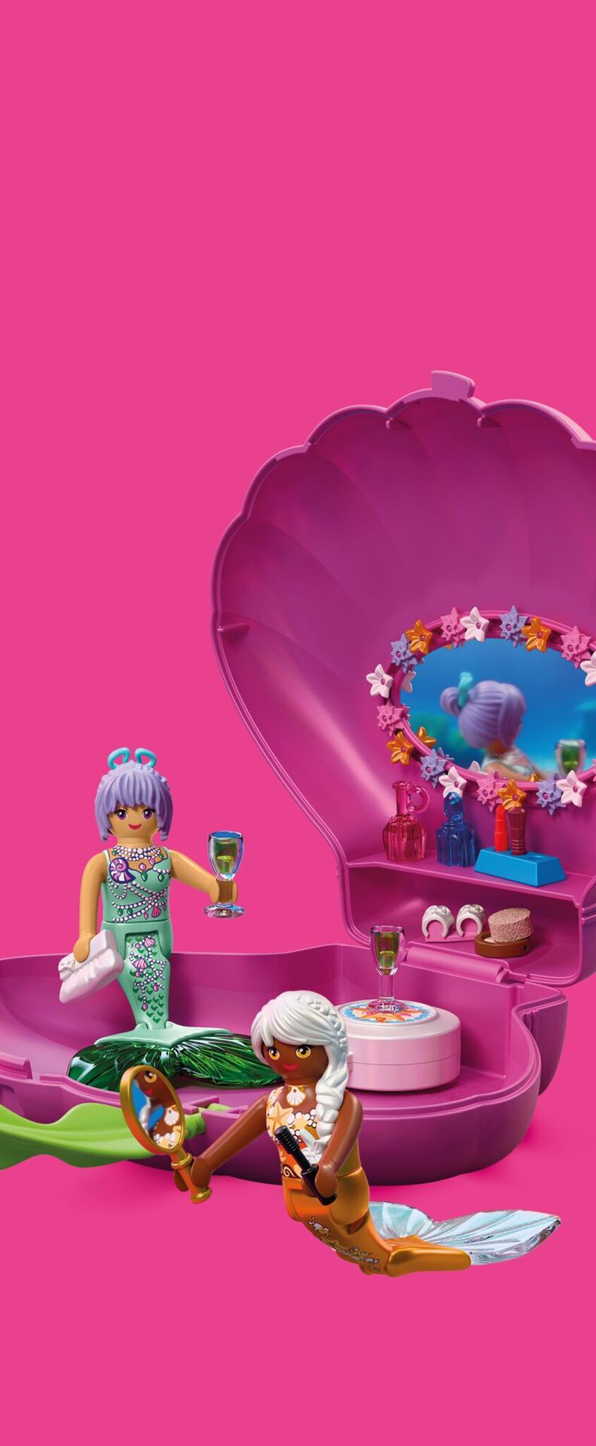 PLAYMOBIL Mermaid Shell Bag portable playset with two mermaid figures and accessories