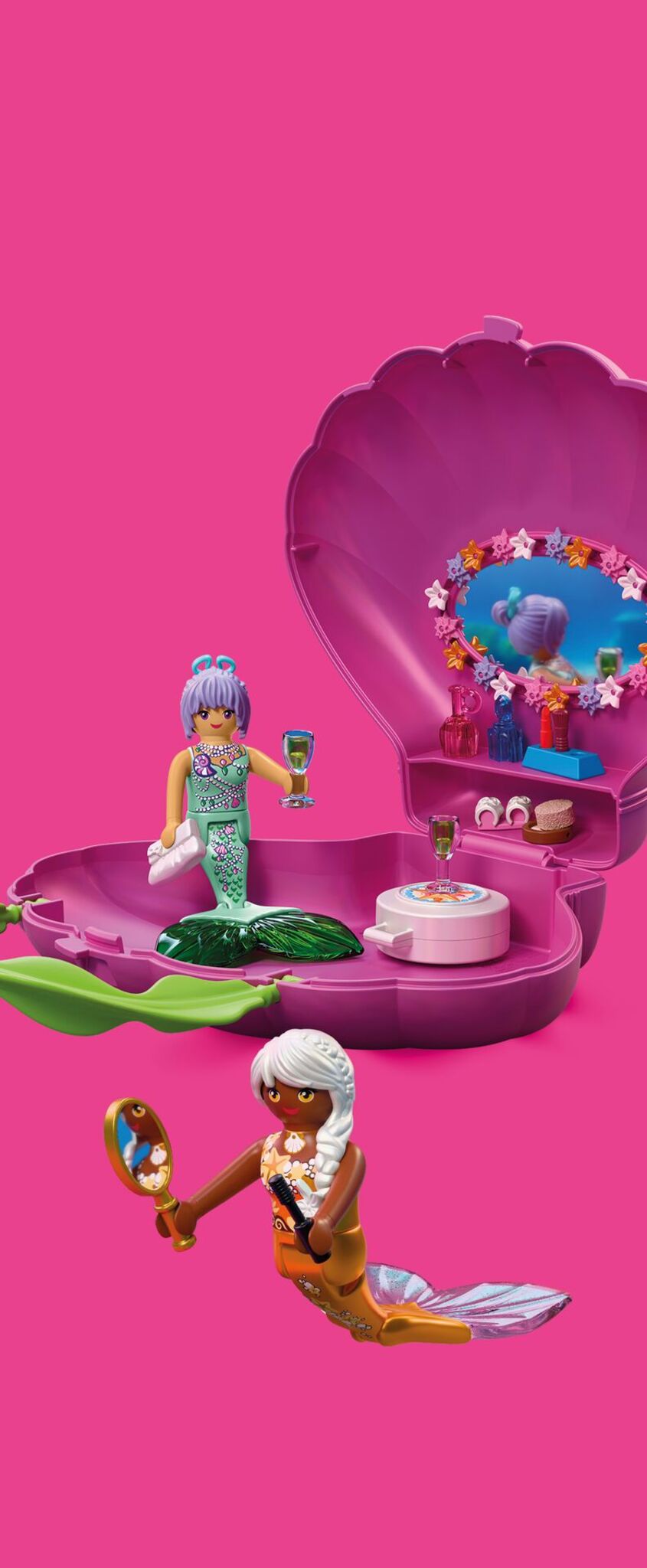 PLAYMOBIL Mermaid Shell Bag portable playset with two mermaid figures and accessories