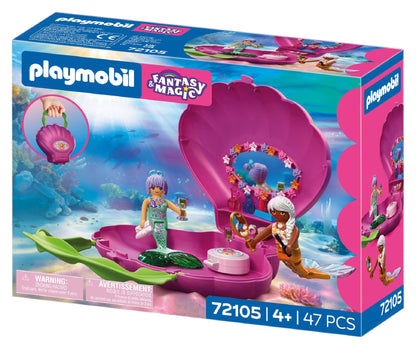 PLAYMOBIL Mermaid Shell Bag portable playset with two mermaid figures and accessories