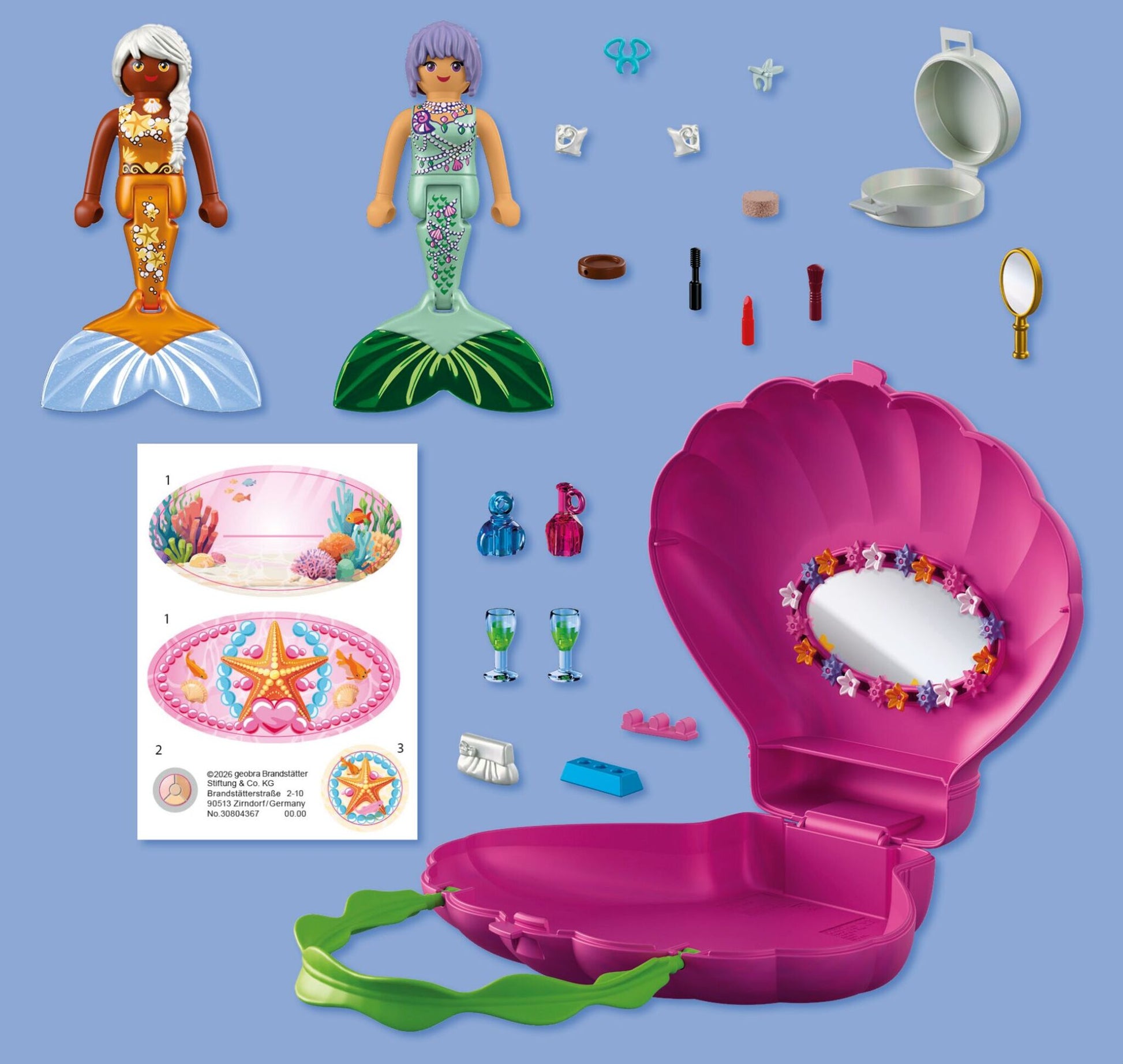 PLAYMOBIL Mermaid Shell Bag portable playset with two mermaid figures and accessories