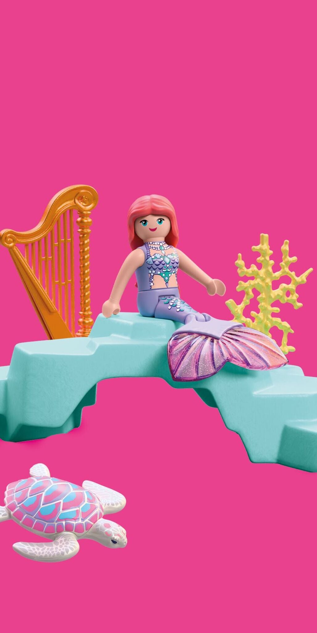 PLAYMOBIL Mermaid with Gift playset featuring mermaid, sea turtle, seahorse and gift box