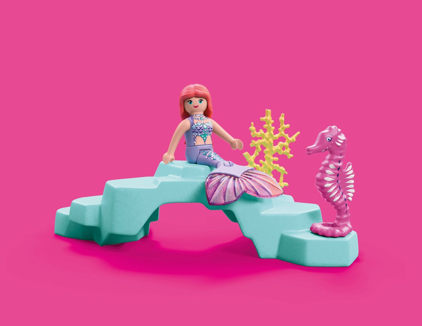 PLAYMOBIL Mermaid with Gift playset featuring mermaid, sea turtle, seahorse and gift box