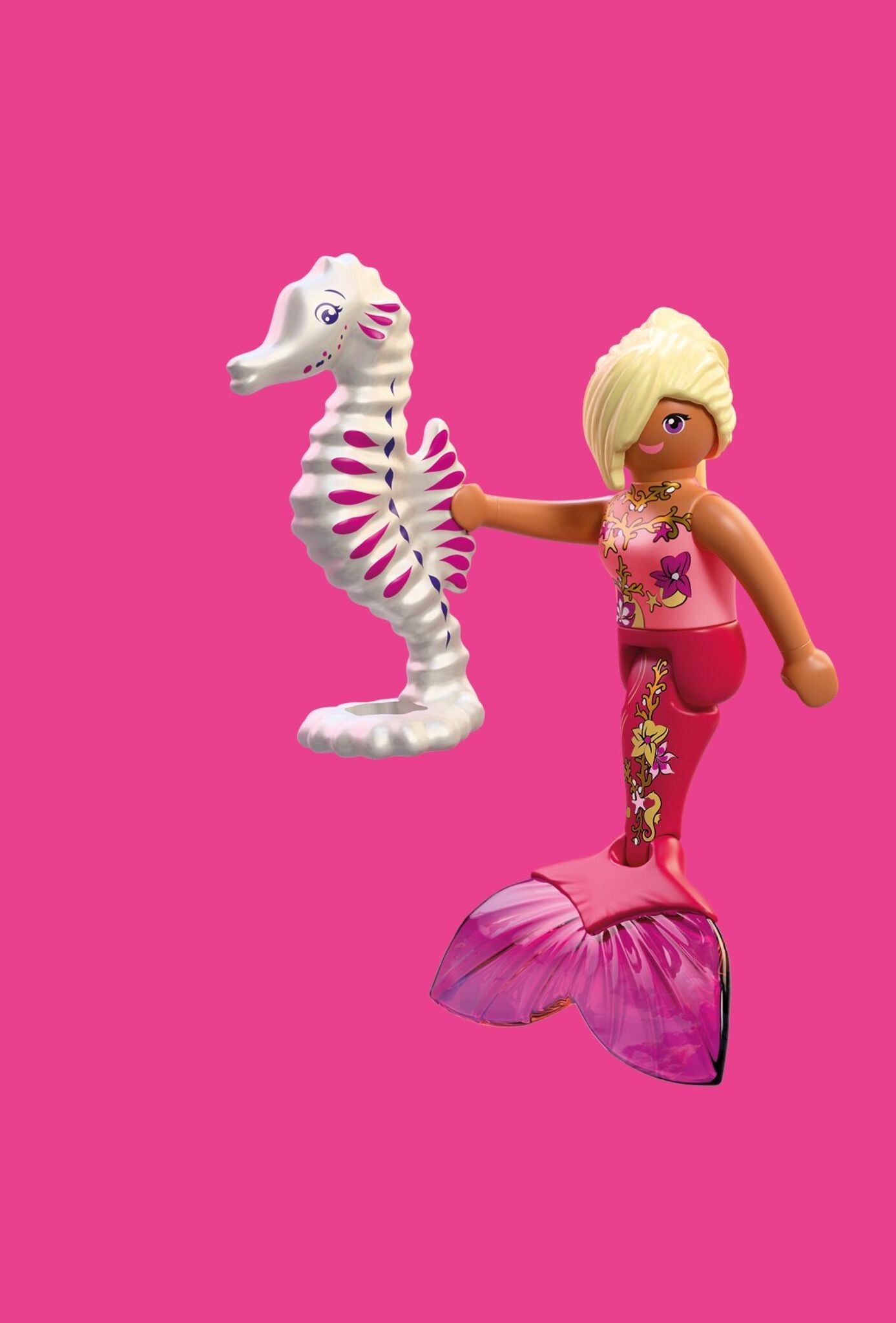 PLAYMOBIL Mermaid with Seahorse 72109 Princess Magic playset with mermaid, seahorse, butterfly fish and coral