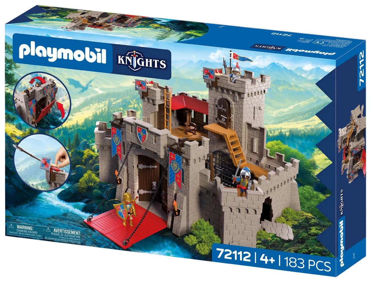 PLAYMOBIL Large Lion Knights Castle with working drawbridge, towers and Lion Knight figures