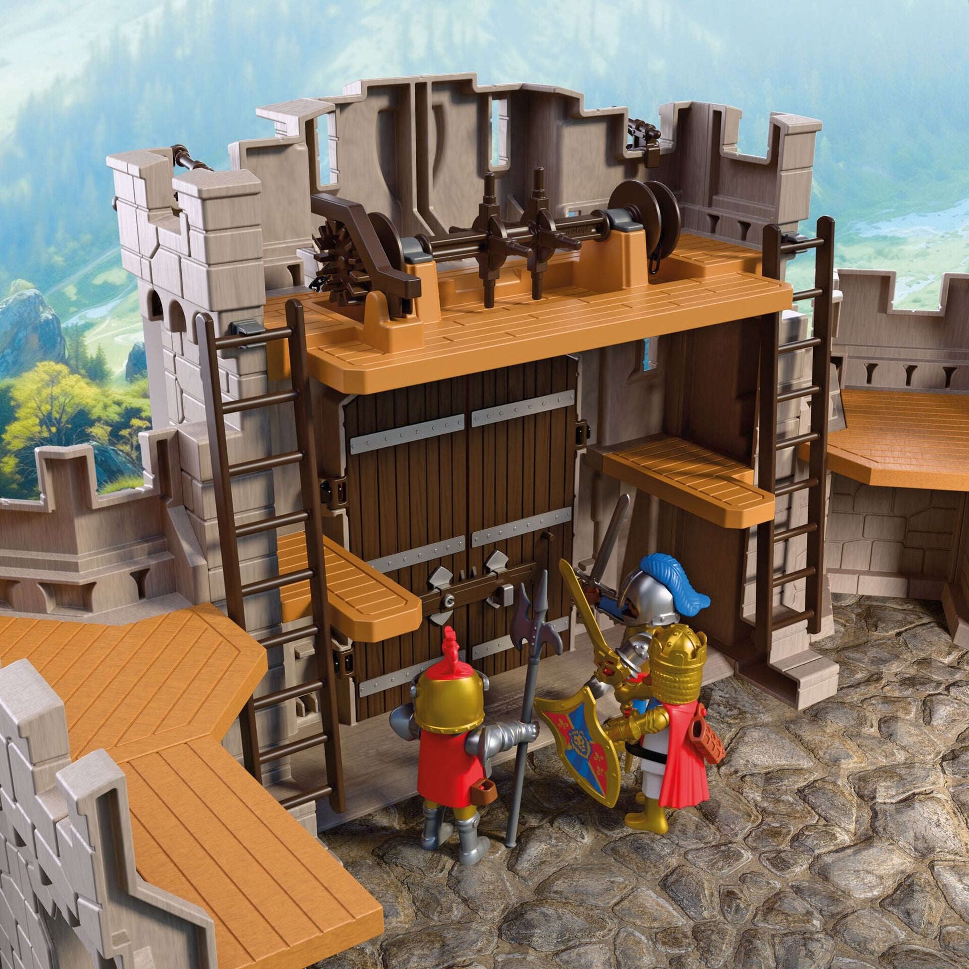 PLAYMOBIL Large Lion Knights Castle with working drawbridge, towers and Lion Knight figures