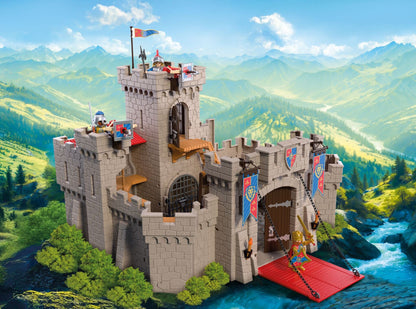 PLAYMOBIL Large Lion Knights Castle with working drawbridge, towers and Lion Knight figures