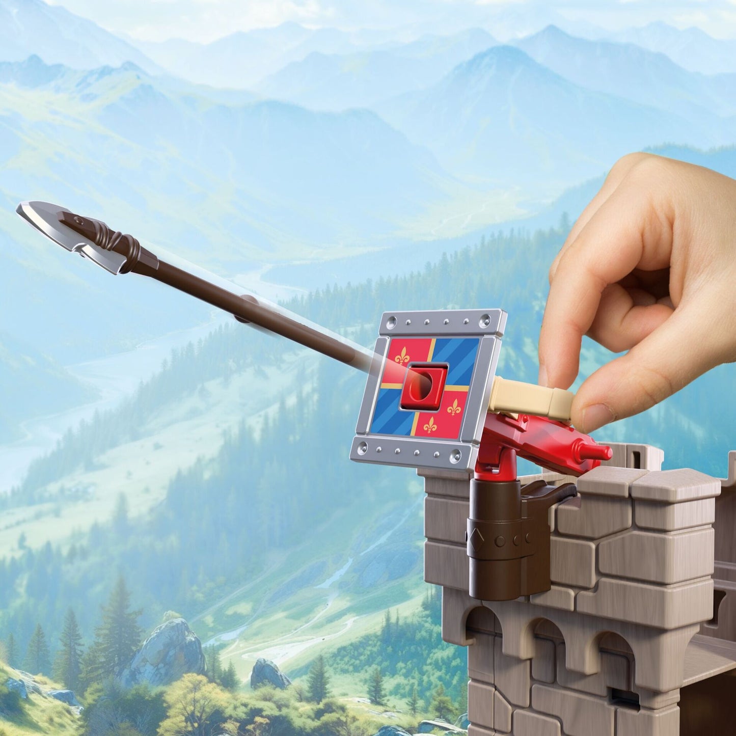 PLAYMOBIL Large Lion Knights Castle with working drawbridge, towers and Lion Knight figures