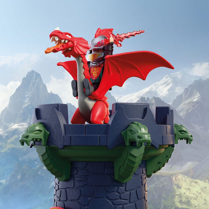 PLAYMOBIL Dragon Knights Tower 72113 medieval castle playset with red dragon, knights, drawbridge and rotating cannon
