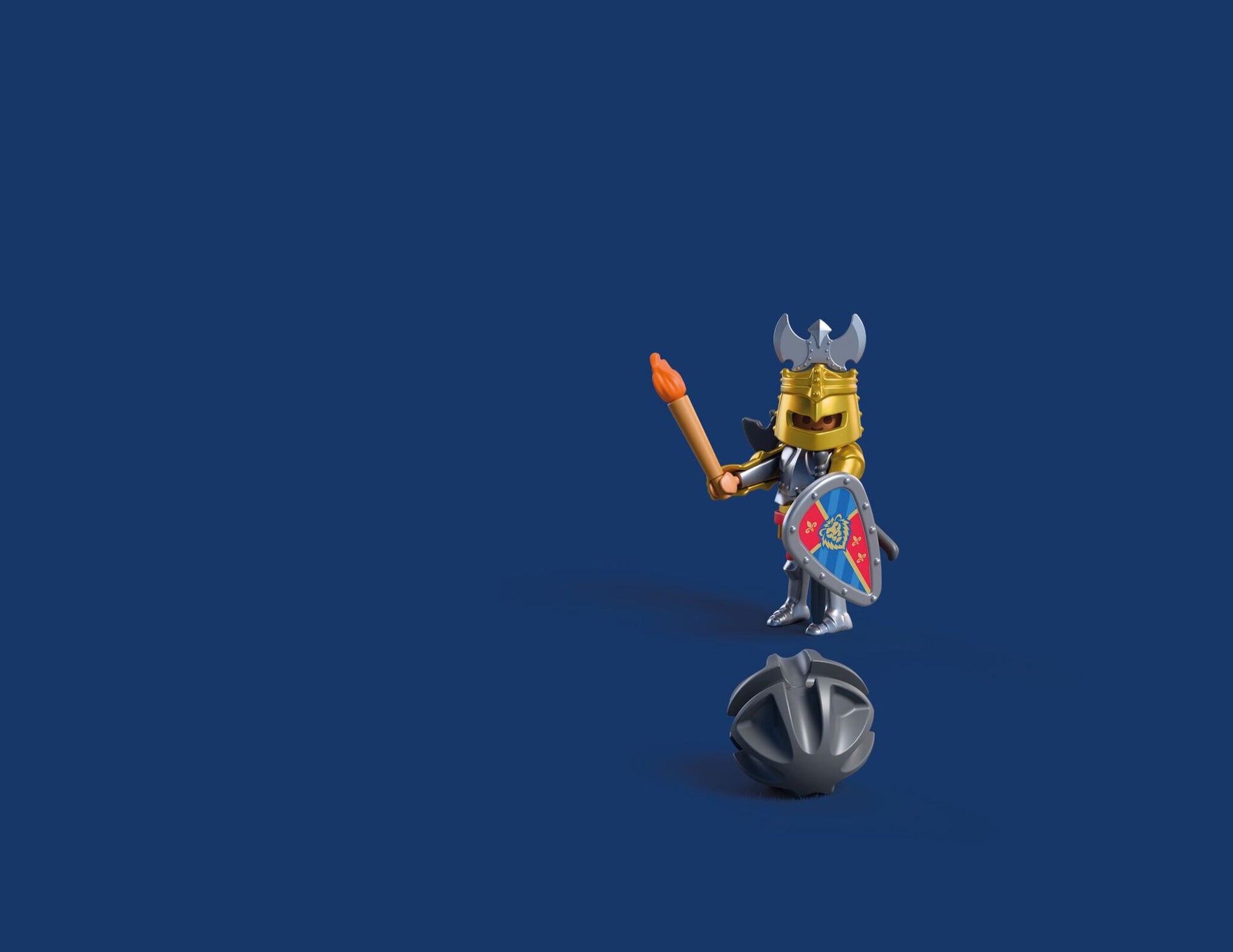 PLAYMOBIL Firearm Lion Knights 72115 medieval playset with two Lion Knight figures, firing cannon and castle battle accessories