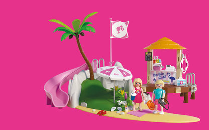 PLAYMOBIL x Barbie Beach Café playset with Barbie, Ken and Malibu beach café scene