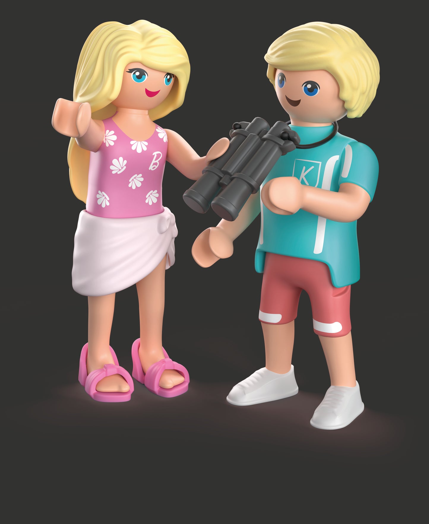 PLAYMOBIL x Barbie Beach Café playset with Barbie, Ken and Malibu beach café scene