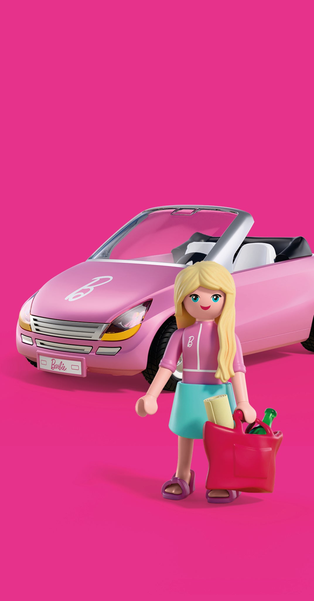 PLAYMOBIL x Barbie Convertible with Barbie figure, trailer and detachable jet ski