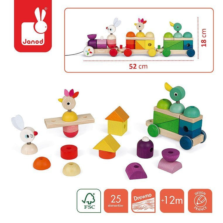 Janod - Giant Multicolour Train