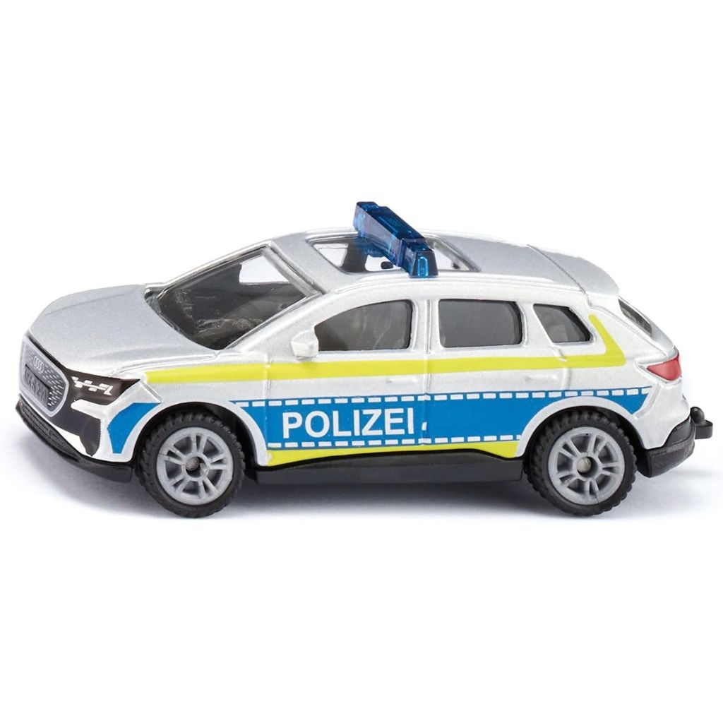 Siku police intervention vehicle on a play mat, ready for imaginative emergency response play with kids
