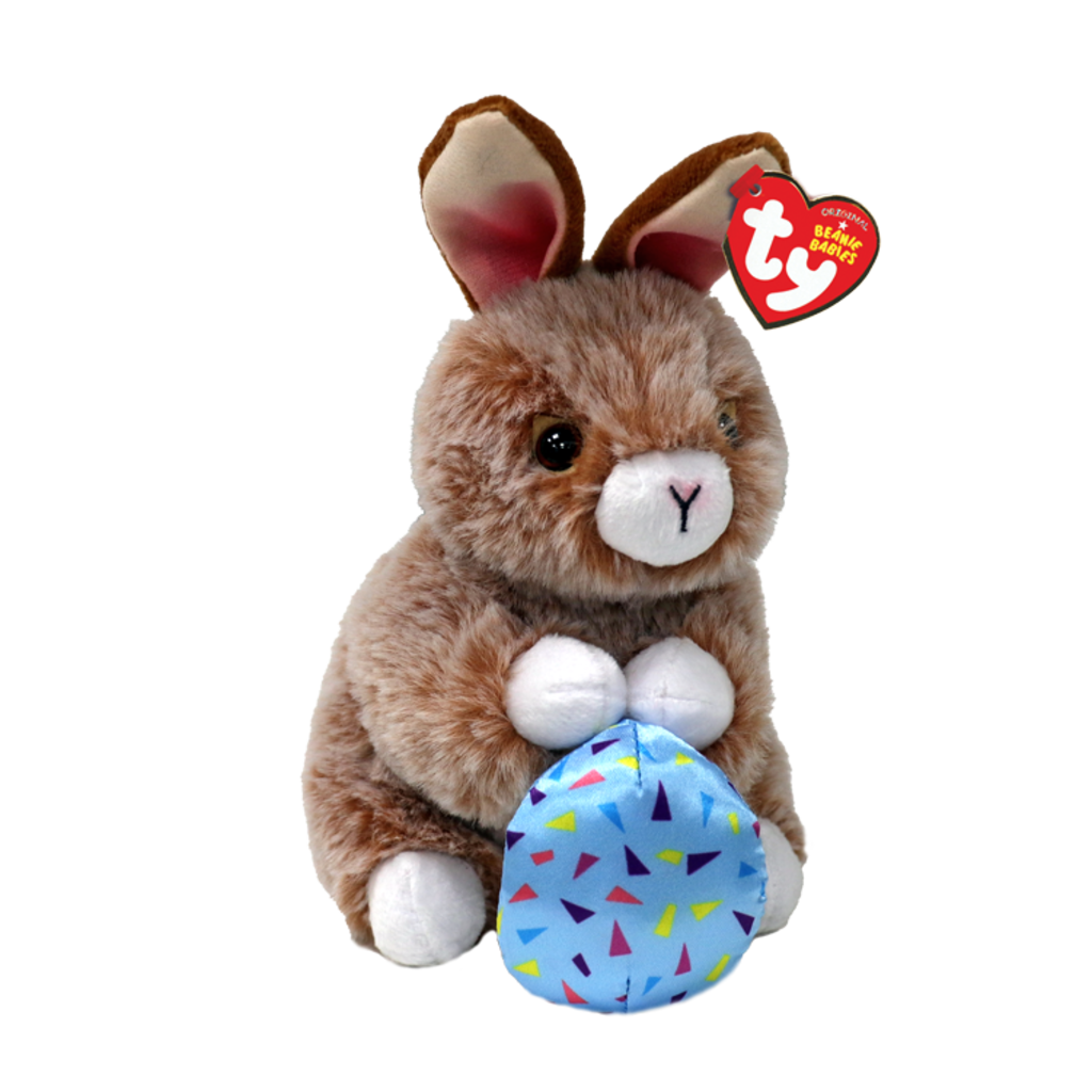 Praline the Brown Rabbit Ty Beanie Boo soft plush toy shown front-on against a white studio background