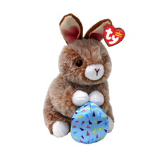 Praline the Brown Rabbit Ty Beanie Boo soft plush toy shown front-on against a white studio background