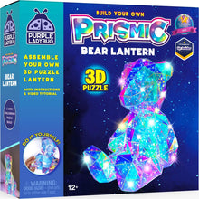 Prismic Build Your Own 3D Puzzle Bear Lantern with colourful glowing crystal-style design
