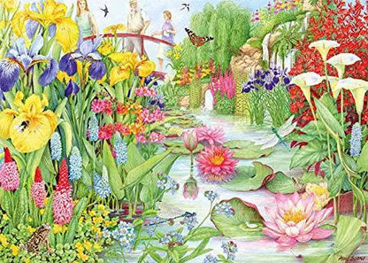 Falcon Deluxe 1000pc - Flower Show Water Garden Puzzle
