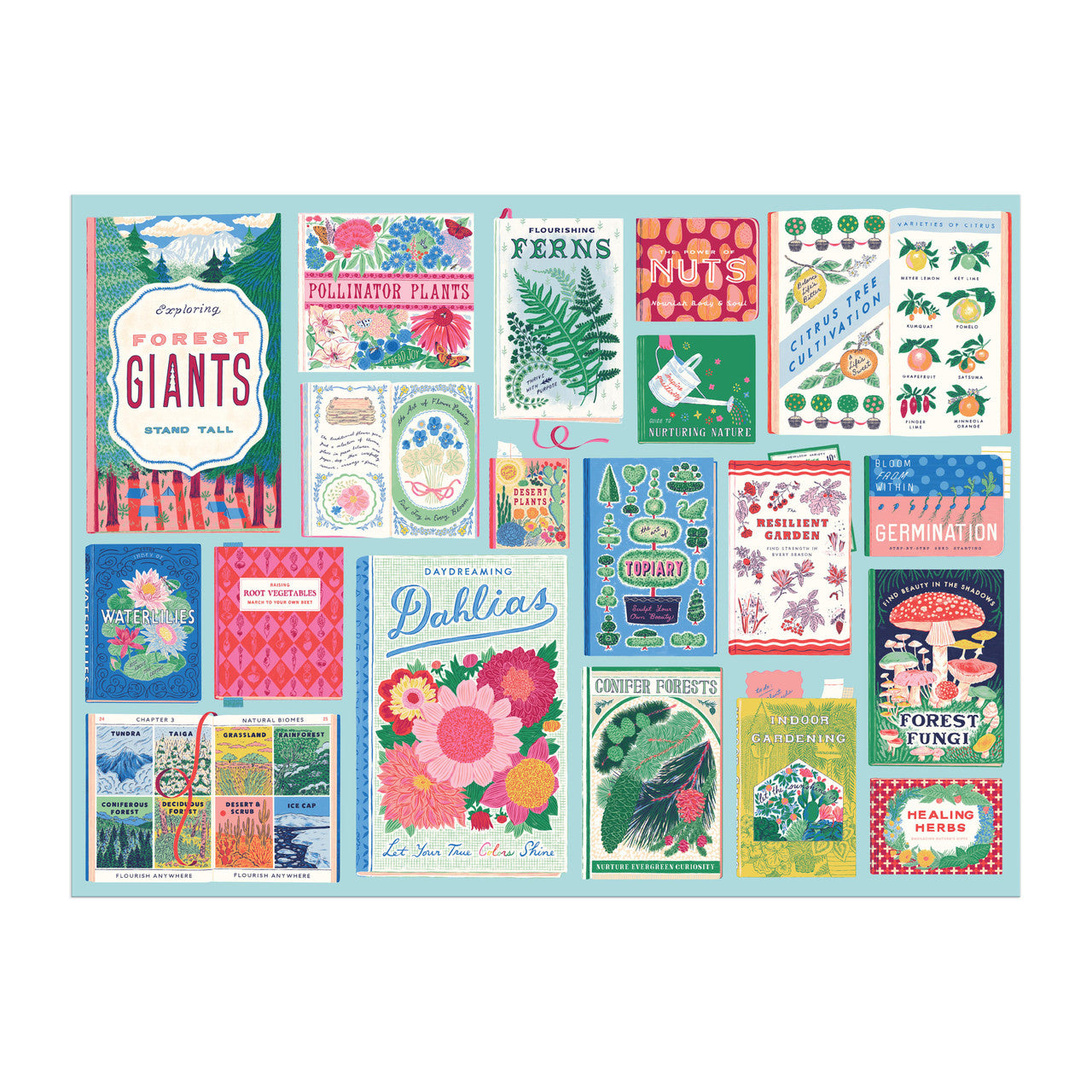 Galison 1000pc - Ever Upward Botanist Bookshelf Puzzle
