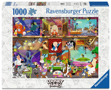 Ravensburger Looney Tunes Studio 1000 piece puzzle featuring Bugs Bunny, Daffy Duck, Porky Pig and classic cartoon characters