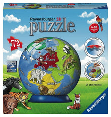 Ravensburger- Children's Globe Puzzleball 72pc