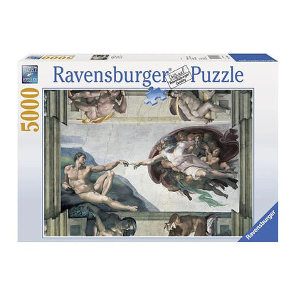 Ravensburger The Creation of Adam 5000-piece jigsaw puzzle featuring Michelangelo's famous Sistine Chapel fresco