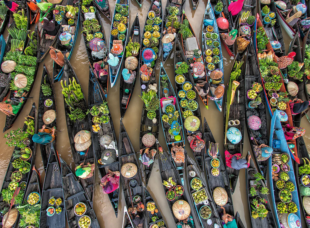 Ravensburger 500pc - Floating Market, Indonesia Puzzle