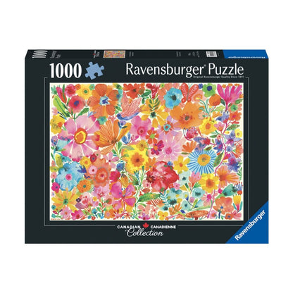Ravensburger Blossoming Beauties 1000 piece floral jigsaw puzzle with bright art by Carolyn Gavin