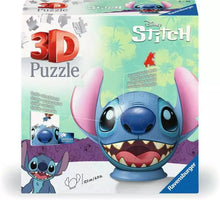 Ravensburger Disney Stitch 72-piece 3D Puzzle Ball with decorative ears and display stand