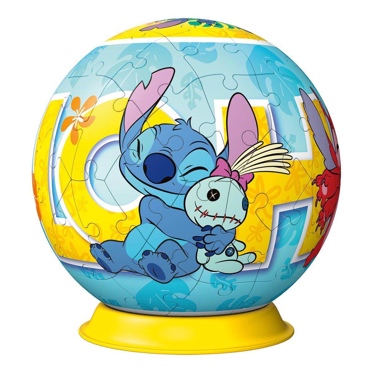 Ravensburger Disney Stitch 72-piece 3D Puzzle Ball featuring Stitch, Angel, Leroy and Scrump