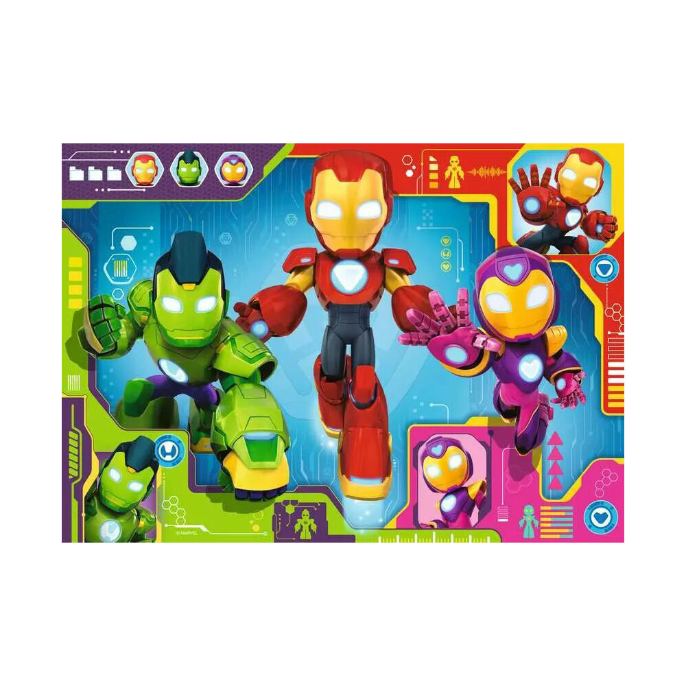 Additional product view of the Ravensburger Iron Man & His Awesome Friends 24 piece giant floor jigsaw puzzle, item 12004205.