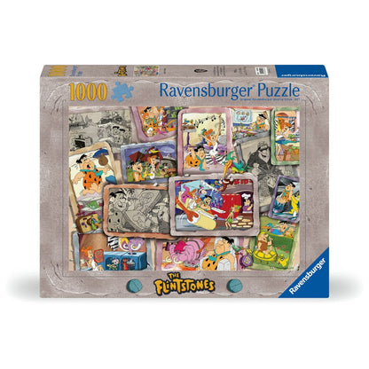 Ravensburger Modern Flintstones 1000 piece jigsaw puzzle showing Fred, Wilma and friends in Bedrock