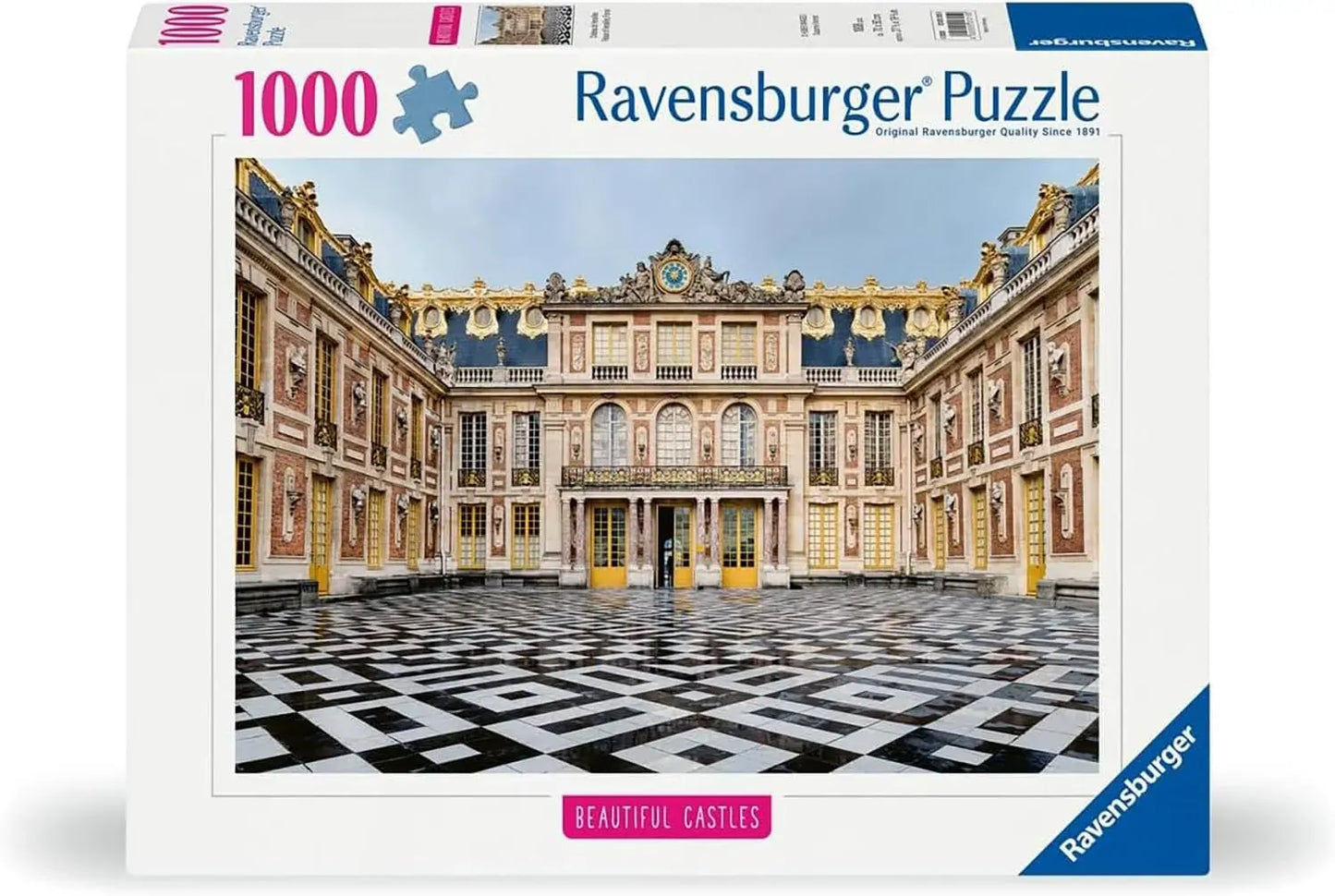 Ravensburger Palace of Versailles 1000 piece jigsaw puzzle box from the Beautiful Castles series