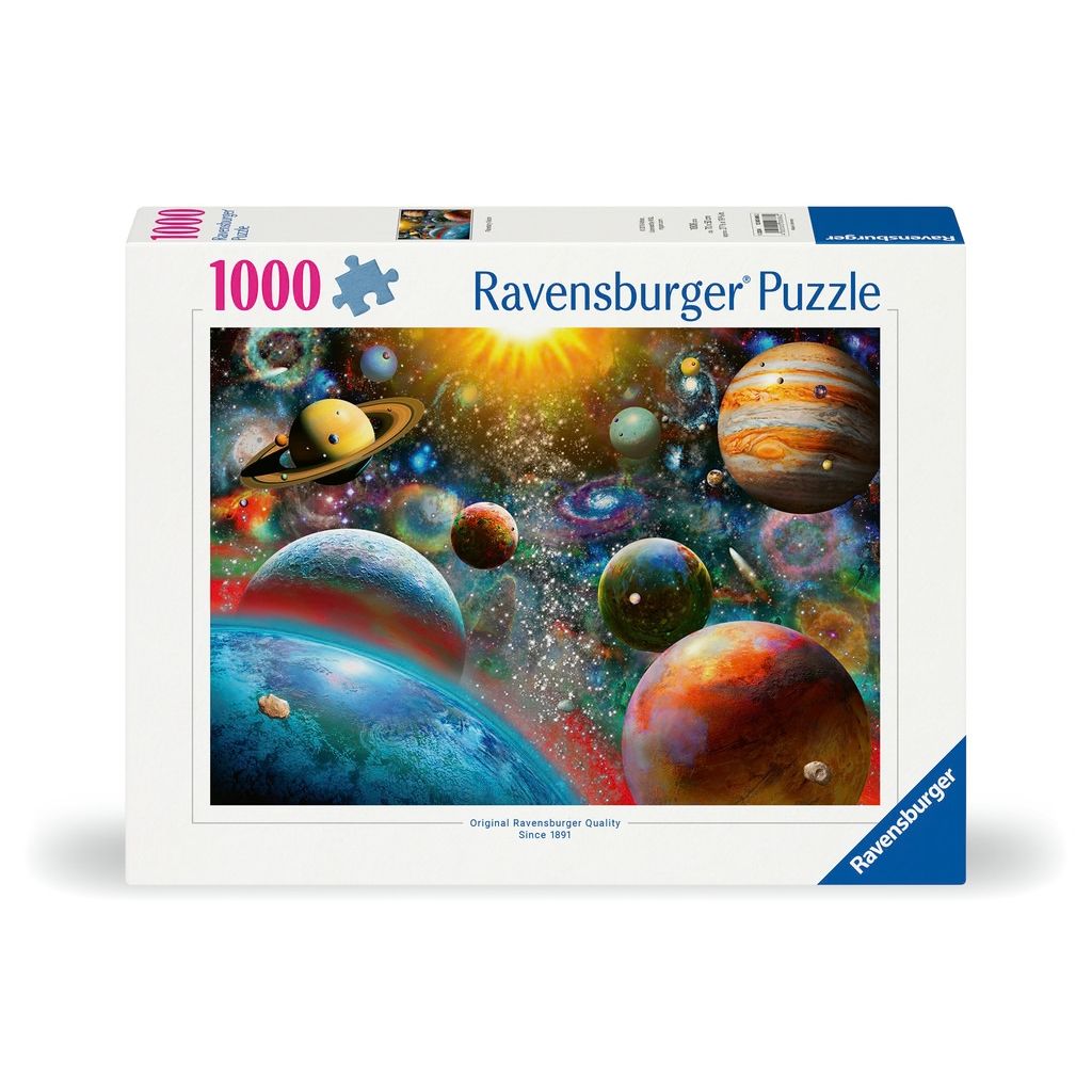 Ravensburger Planetary Vision 1000 piece space jigsaw puzzle showing the planets, sun and stars
