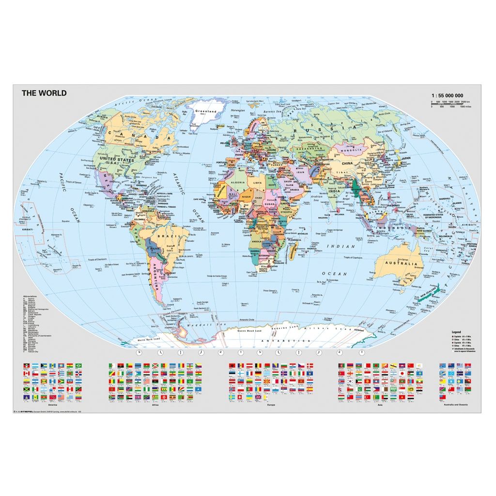 Detail of the Americas and surrounding ocean from the Political World Map 1000 piece jigsaw