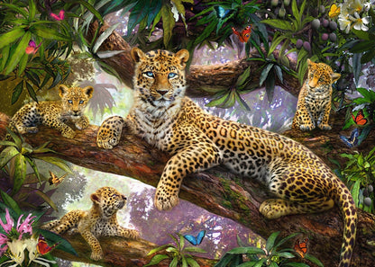 Ravensburger 1000pc - Leopard Family Puzzle