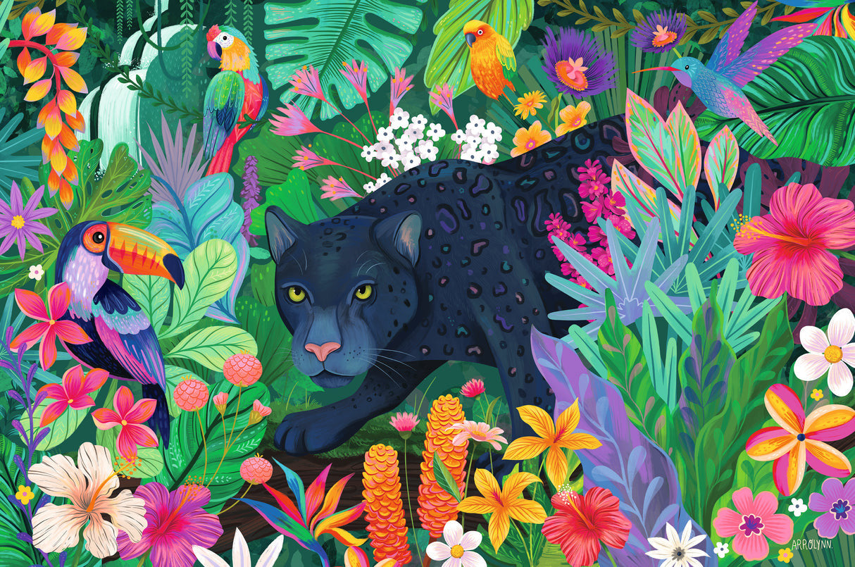 Ravensburger 3000pc - Panther in the Blooming Jungle Puzzle