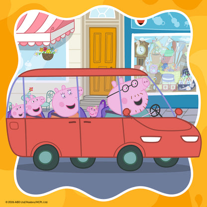 Ravensburger Family Firsts! Peppa Pig 3 x 49 piece children's jigsaw puzzle set featuring Peppa, George and baby Evie