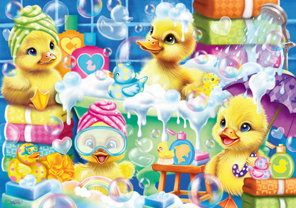Ravensburger Scrub a Dub Duckies 35 piece children's jigsaw puzzle featuring four adorable rubber duckies enjoying bath time