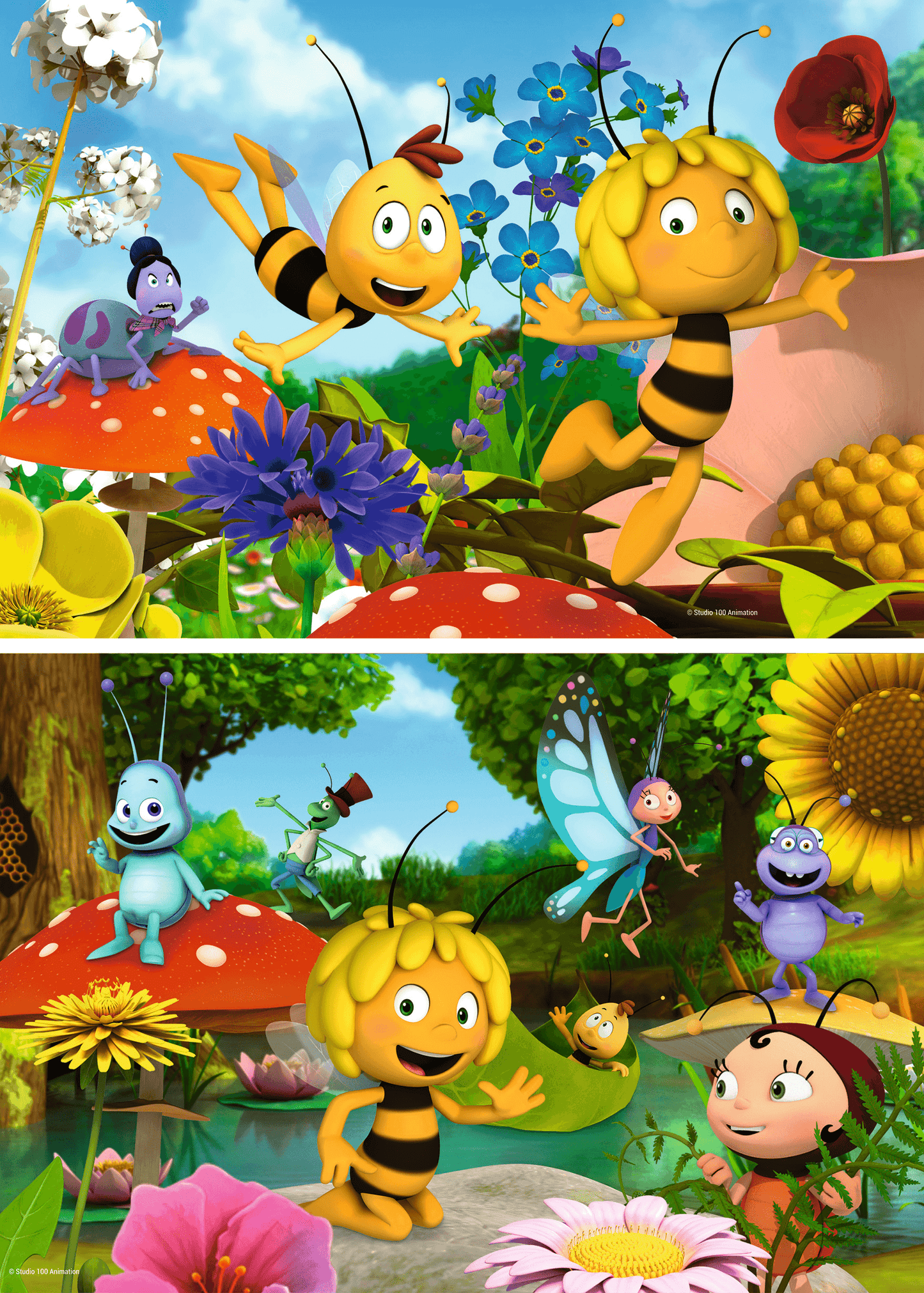 Ravensburger Maja's World 2 x 12 piece children's jigsaw puzzle set with colourful scenes for preschoolers