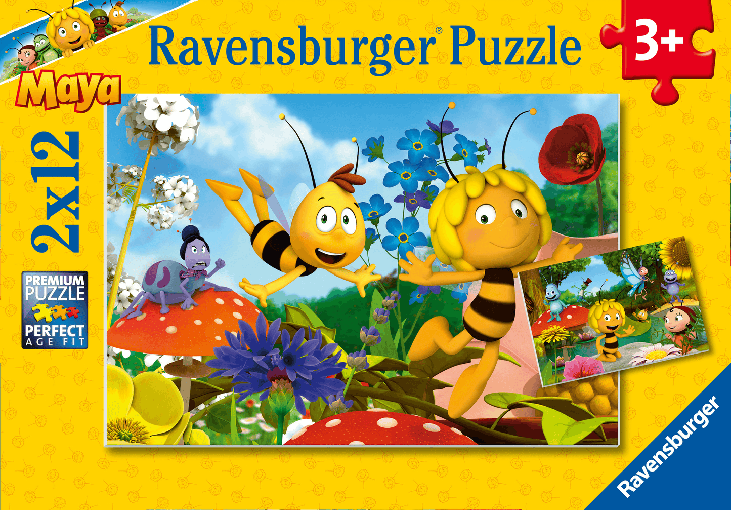 Ravensburger Maja's World 2 x 12 piece children's jigsaw puzzle set with colourful scenes for preschoolers
