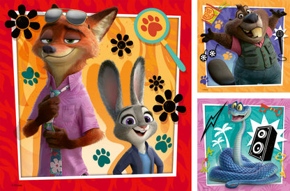 Ravensburger Disney Zootopia 2 A New Mission 3 x 49 piece jigsaw puzzle set featuring Judy Hopps, Nick Wilde and friends