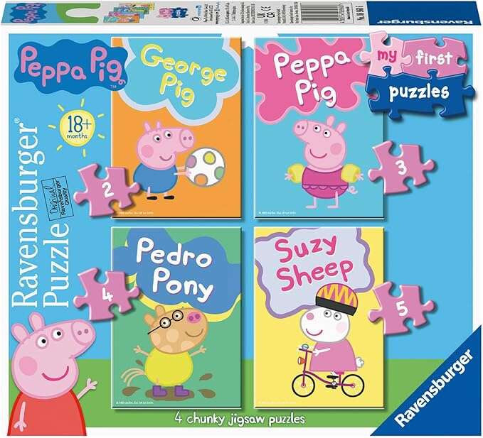 Ravensburger - My First Peppa Pig  2, 3, 4, 5 pc Puzzles