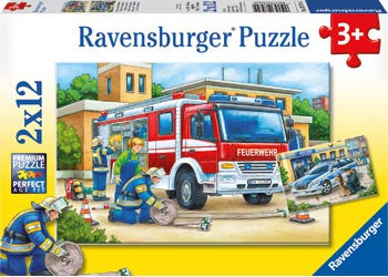Ravensburger 2x12pc - Police and Firefighters Puzzle