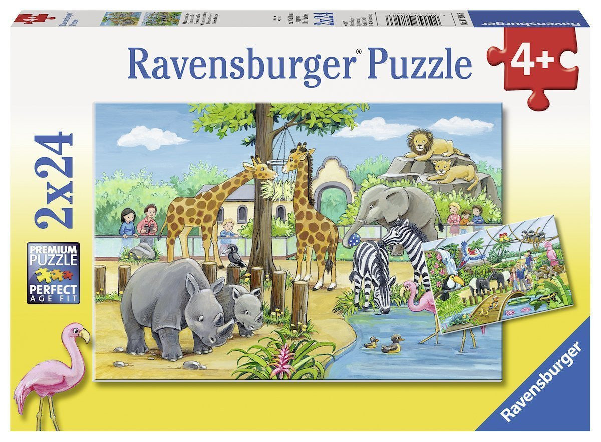 Ravensburger 2x24pc - Welcome To The Zoo Puzzle