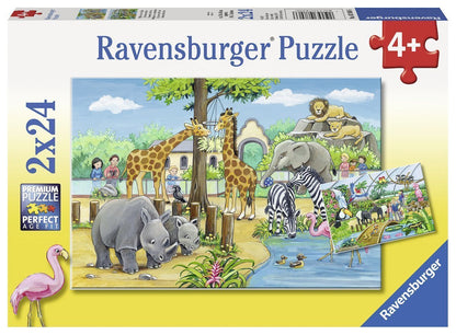Ravensburger 2x24pc - Welcome To The Zoo Puzzle